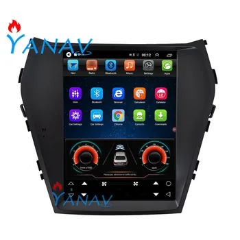 Android 10.4 colių vertikalų ekraną, multimedijos grotuvas-Hyundai IX45 Santa Fe 2016 2017 automagnetolos, gps navigaciją carplay