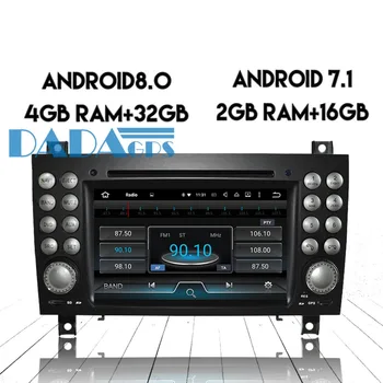 Android 8.0 7.1 Automobilio Radijo, GPS Stereo Headunit Už Mecerdes Benz SLK 171 2004-2011 Automobilių DVD Grotuvas Autoradio Multimedija IPS Ekranas