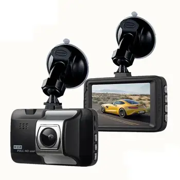 Brūkšnys Cam Automobilių Colių 1080P HD Automobilių Kameros Vairuotojo Diktofonas 140 Plataus Kampo Automobilių DVR Transporto priemonės Brūkšnys Kamera, G-Sensorius