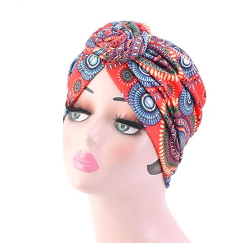 Afrikos Spausdinti Kepuraitės Skrybėlę Išmaišykite Mazgas Modelis Ankara Skrybėlę Ponios Turbaną Headwrap Pieno Šilko Spalvotų Plaukų Scraft