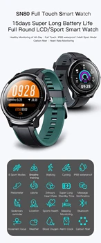 SUOLESHI® Smart Watch Vyrų IP68 Vandeniui 60days Ilgai veikiant Budėjimo režimu, 1.3 Colių Full Touch Screen Allloy Atveju Širdies ritmo Smartwatch SN80