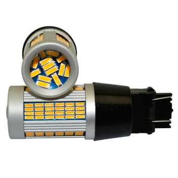 JSTOP 3157 12-24V Geltona LED posūkių žibintai Pabrėžė, Canbus Ne klaida Pasukite lemputės P27/7W Priekiniai Galiniai posūkio signalą Nėra Hyper Flash
