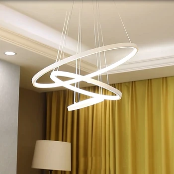 Šiuolaikinės kabo lempa 40 60 80 100 cm Žiedų LED Sieniniai šviestuvai dizaino Kūrybiškumą led Sieniniai Šviestuvai Gyvenimo Valgomasis Fojė