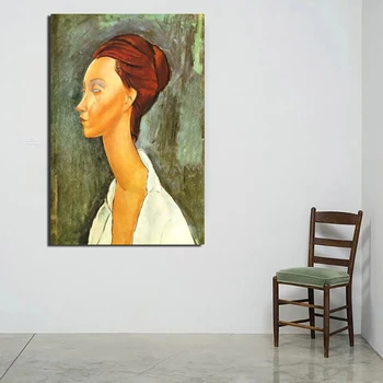 Modigliani Lunia Czechowska Sienos Meno Tapybos Drobės Plakatus Spausdina Šiuolaikinės Tapybos Sienos Nuotrauka Už Kambarį Namo Apdaila