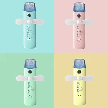 2 1 Vandens Purslų Migloje Ventiliatoriaus Elektros USB Įkrovimo Nešiojamą Mini Aušinimo Ventiliatorius Oro Kondicionierius, Drėkintuvas, Lauko
