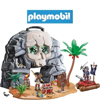 Piratų Urvą, PLAYMOBIL, lagaminėlis (70113), originalus Playmobil, piratų sumos su lobis, figūrėlių, žaislai