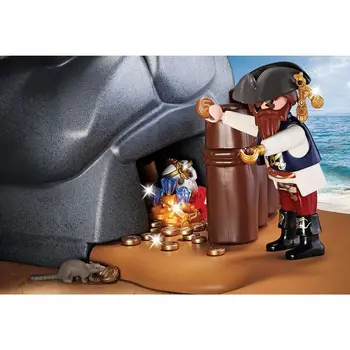 Piratų Urvą, PLAYMOBIL, lagaminėlis (70113), originalus Playmobil, piratų sumos su lobis, figūrėlių, žaislai