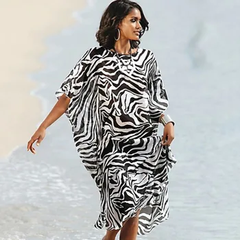 2021 Tunika Paplūdimio Maudymosi kostiumą, padengti ups, Šifono Paplūdimio Suknelė Moterų Paplūdimio Bikini padengti iki Saida de Praia #Q638