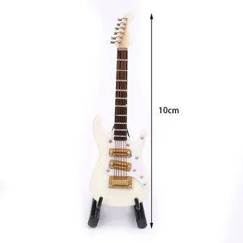 1 Rinkinys Mini elektrine Gitara, Modelis Miniatiūriniai Apdailos Muzikos Instrumentai su Atveju ir Stendas