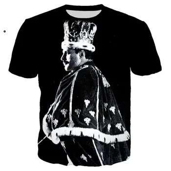 3D spausdinimo Karalienė Juosta Freddie Mercury Roko vyriški marškinėliai Cool T-shirt Cool marškinėliai/Streetwear Vyrų Drabužiai 2019 Negabaritinių 5XL VIRŠŲ