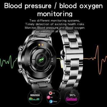 LIGE 2020 Naujų Plieno Juosta Smart Watch Vyrai Moterys Visiškai Jutiklinį Ekraną Sporto Širdies ritmo Fitneso Vandeniui Smart 
