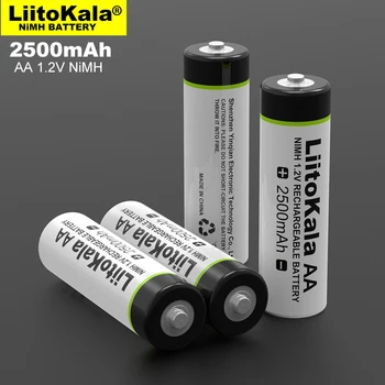 4pcs/daug NAUJŲ Liitokala 1.2 V AA 2500mAh Ni-MH Įkraunamos baterijos aa Temperatūros ginklą nuotolinio valdymo pelės žaislas baterijos