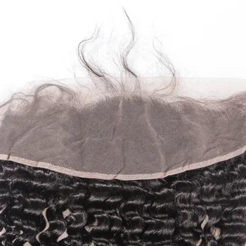 Brazilijos Žmonių Plaukų Nėriniai Priekinio Uždarymo Giliai Banga 13x6 13x4 Skaidrus nėriniai Šveicarijos frontals Trumpą Ilgai Prieš Nupeštos Remy Plaukų