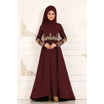 Dubajaus Musulmonų Suknelė Abaja Moterų Slim Didelis Sūpynės Aplikacijos ilgomis Rankovėmis Islamo Drabužių Maroko Kaftan Maxi Šalies Vestidos 5XL
