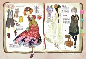 Magija spinta Merginos'Fashion Stiliaus, Diagramos, Iliustracijos Meno Knyga