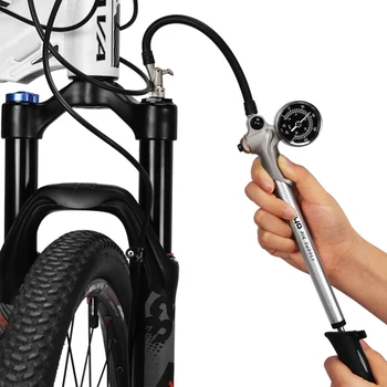 GIYO dviračių oro siurblys su slėgio daviklis vadovas miniatiūriniai pripūtimo žarna amortizatorius šakutės padangų dviračių nešiojamų oro siurblys