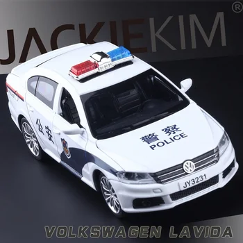 Aukštos Modeliavimas Išskirtinį Diecasts&Žaislai Dvigubas Arkliai Automobilių Stilius Volkswagen Lavida Policijos CCar 1:32 Lydinio Diecast Modelis