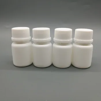 50pcs/daug 20ml 20cc HDPE Balta medicinos plastiko butelis, tuščias vitamino tabletes butelis su uždoris Bžūp