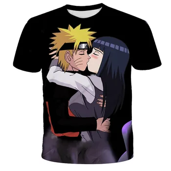 Naruto Vaikų trumpomis Rankovėmis Mados Poliesteris marškinėliai Vaikai, Berniukai Ir Mergaitės, Viršūnės Japonų Anime Marškinėliai Vaikų marškinėliai