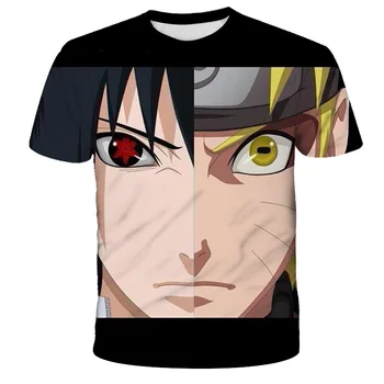 Naruto Vaikų trumpomis Rankovėmis Mados Poliesteris marškinėliai Vaikai, Berniukai Ir Mergaitės, Viršūnės Japonų Anime Marškinėliai Vaikų marškinėliai