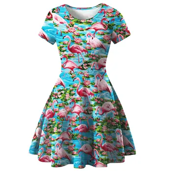 11 Spalvų, Vasaros Suknelė Moterų Suknelės, 3D Spausdinimas Galaxy Gražus Padažu Ponios Spalvinga Drabužius Femme Atsitiktinis Suknelė S-XL
