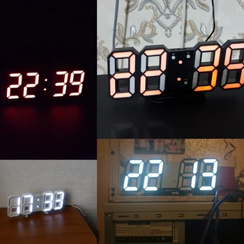 8 Formos USB Skaitmeninis Stalo Laikrodžiai Sieninis Laikrodis LED Laiko Rodymo Kūrybos Laikrodžiai 24&12 Valandų Ekranas Signalo Atidėjimo Namų Puošybai