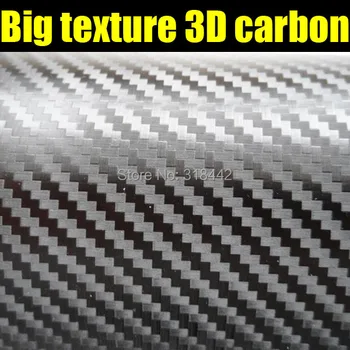 Didelis tekstūros 3d anglies pluošto plėvelė su oro burbuliukai nemokamai su dydis: 10/20/30/40/50/60cmX152cm/Daug nemokamas pristatymas
