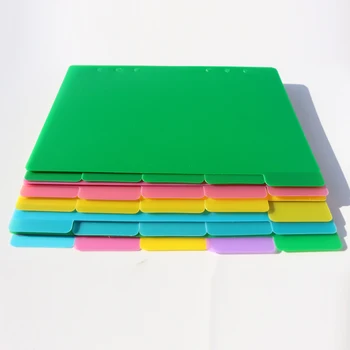 Klasikinis vaivorykštės spalvos PP office mokyklos 6 skyles rišiklio spiralinis sąsiuvinis indeksas akvarelių rinkinys reikmenys, kanceliarinės prekės,A5 A6