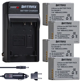 Batmax NB-7L NB7L NB 7L 7L Baterija+Skaitmeninės Sienos Kroviklis Canon PowerShot G10 G11 G12 SX30IS