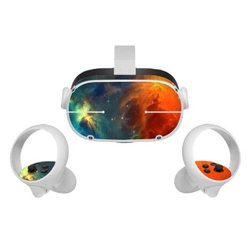 Odos Įklija, Oculus Quest 2 VR Ausines Virtualios Realybės Animacinių filmų Lipdukai Protetcive PVC Oda Oculus Quest 2 Priedai