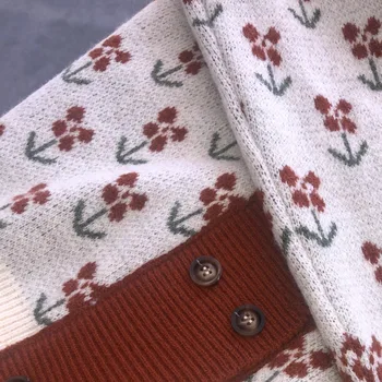 Mados Rudens-Pavasario Vyšnių Spausdinimo Geriausias Megztinis Moterims Jersey Megzti Megztinis Moteriška Korėjos Traukti Femme Megztinis Megztinis Mezgimo
