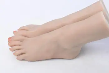 1 pora realių moterų pėdų su skeletas, pirštai gali padaryti fiksuotų judesius, pėdų fetišas silikono modeliavimas koja modelis