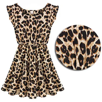 Moterų Leopard Atsitiktinis Trumpas Rankovės O-kaklo Ruožas Suknelė Seksualus Stilius, Plonas Suknelė Seksualus Bodycon Suknelės Vasaros Paplūdimio Šalies Paplūdimys Suknelė