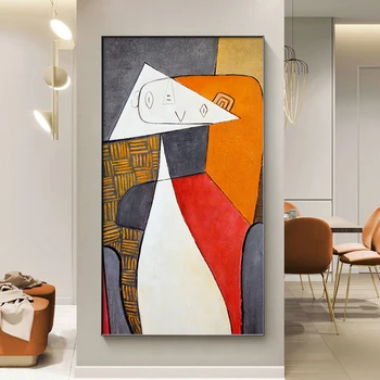 Abstrakčios Tapybos ant Drobės Picasso Garsaus Abstraktaus Meno Reprodukcijų Sienų Plakatai ir Spausdinimo Gyvenimo Kambario Dekoro