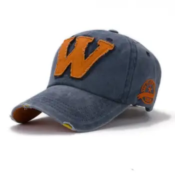 Mados raidė W siuvinėjimo beisbolo kepuraitę hip-hop lauko vientisos spalvos snapback skrybėlę unisex reguliuojamas skėtį nuo saulės sporto tėtis skrybėlę