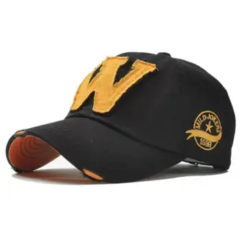 Mados raidė W siuvinėjimo beisbolo kepuraitę hip-hop lauko vientisos spalvos snapback skrybėlę unisex reguliuojamas skėtį nuo saulės sporto tėtis skrybėlę