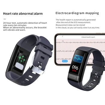 Smartband EKG PPG Apyrankės, Širdies ritmą, Kraujo Spaudimą, Stebėti Vandeniui Smart Juosta Sport Fitness Tracker 