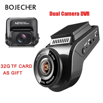 4K Ultra 1080P HD Car DVR kamera Automobilio Brūkšnys cam su 170 Laipsnių Galinio vaizdo Kamera Naktinio Versija 2160P Full HD GPS Dual Lens Auto Dashcam