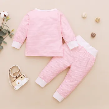 Bamblys Drabužių Rinkiniai Baby Girl Star Mėnulis Debesų Siuvinėti Viršūnes+Kelnės Pižama Sleepwear Komplektai Kūdikiams, Vaikiški Drabužiai Žiemą