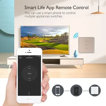 Aukso/Sidabro Tuya Smart Gyvenimo WiFi Užuolaidų Jungiklis Elektros Variklio Užuolaidų Aklas Roller Užrakto dirba su Alexa&home 