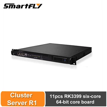 Smartfly Cluster Server R1 1U rack serveris ARM architektūra, didelė skaičiavimo galia, palaiko Docker, tinka krašto, kompiuterija