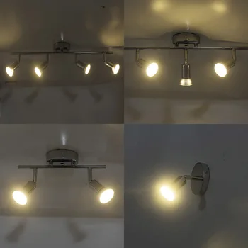Sukiojamomis Virtuvės Lubų Šviesos Kampas Reguliuojamas GU10 LED Lemputes, baras lempos Vitrina Sienos Sconces Kambarį Kabineto Vietoje Apšvietimas