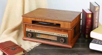 Klasikinių Senovinių Patefono Vinilo Įrašas Vintage CD Player Retro FM Radijas 