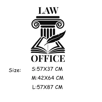 Logotipas Sienos Lipdukas Atvira Knyga Pen Užrašu Kontora Biuro Interjero Dekoro Vinilo Durys, Langų Lipdukai Teisingumo Biuro Apdailos