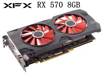 Vaizdo plokštės XFX RX 570 8GB Vaizdo Ekranas Kortos GPU AMD Radeon RX570 8GB PUBG kompiuterinio Žaidimo Žemėlapį HDMI PCI-E X16 naudoti vaizdo plokštė