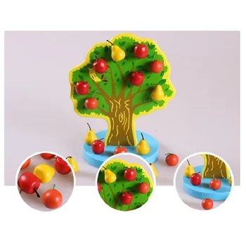 Naujas Montessori Ugdymo Mediniai Žaislai Magnetinio Apple Kriaušė Žaislai Vaikams Gimtadienio Dovana