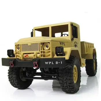 WPL B-14 RC Sunkvežimių Nuotolinio Valdymo 4 Varantys Ratai Laipiojimo Off-Road Transporto priemonė Žaislas 2.4 G Armijos Žaislai Automobilio Formos, su Galva Apšvietimas 