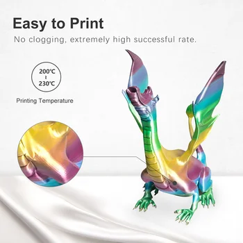 SUNLU 1.75 mm PLA ŠILKO Vaivorykštės spalvų 3D spausdintuvo Kaitinimo raizginys nemokamai ir ne burbulas su Dulkių maišelis pakavimo пластик для 3d ручки