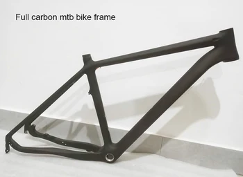 Aukštos kokybės 26er full carbon kalnų dviratį rėmo blizgus/matinis juodos 16/18in mtb dviračių rėmelių