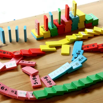 Montessori Švietimo Žaislas Medinis Matematikos Žaislai Vaikams Domino 3-4-5-6-7-8 Metų Žaidimo Juokingi Dovanos Vaikams